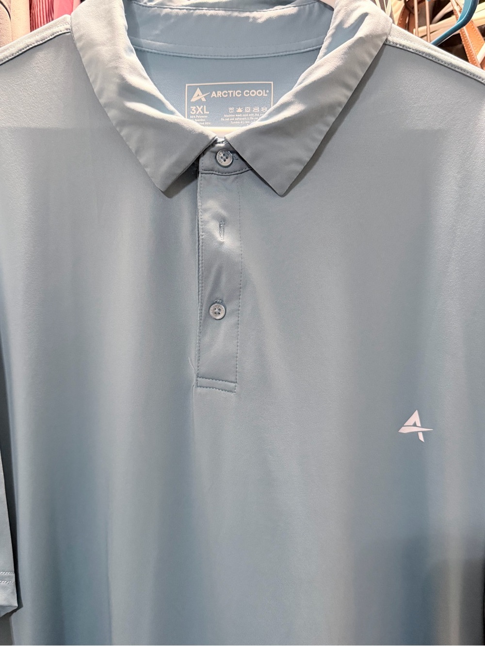 Arctic Cool Men’s Cooling Sky Blue Performance Polo